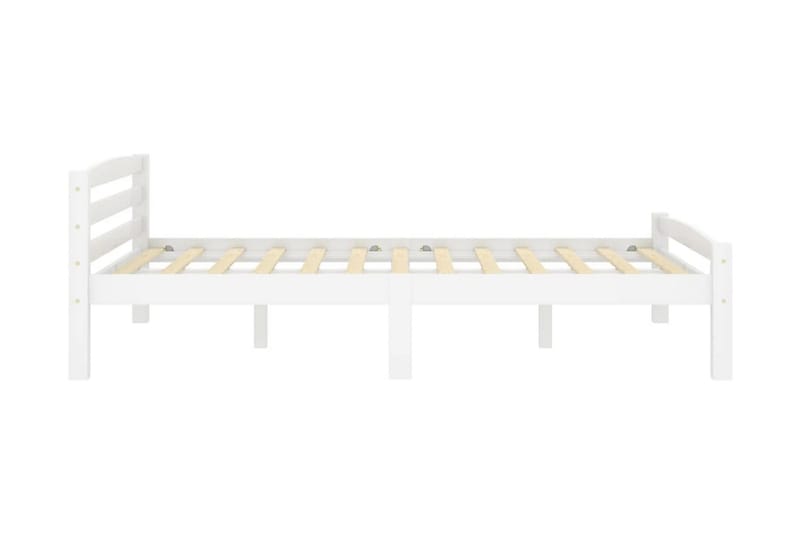 Sängram vit massiv furu 120x200 cm - Vit - Möbler - Sovrum - Sängram & sängstomme