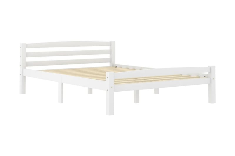 Sängram vit massiv furu 120x200 cm - Vit - Möbler - Sovrum - Sängram & sängstomme