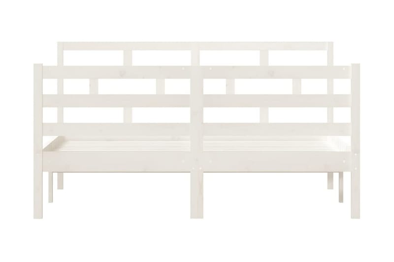 Sängram vit massiv furu 140x190 cm - Vit - Möbler - Sovrum - Sängram & sängstomme