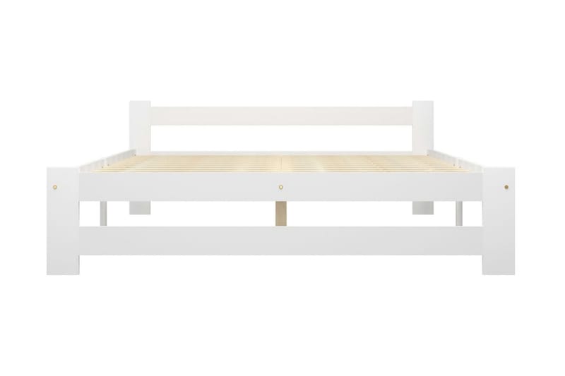 Sängram vit massiv furu 140x200 cm - Vit - Möbler - Sovrum - Sängram & sängstomme