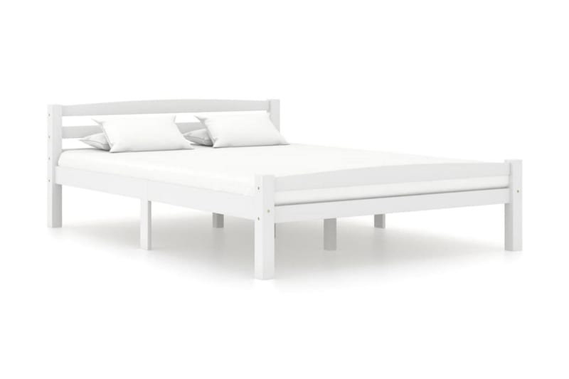 Sängram vit massiv furu 140x200 cm - Vit - Möbler - Sovrum - Sängram & sängstomme
