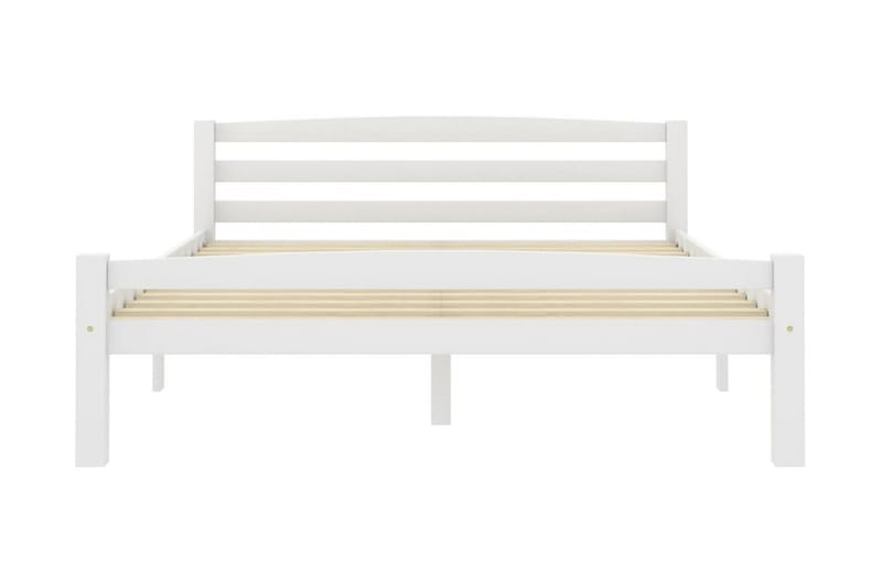 Sängram vit massiv furu 140x200 cm - Vit - Möbler - Sovrum - Sängram & sängstomme
