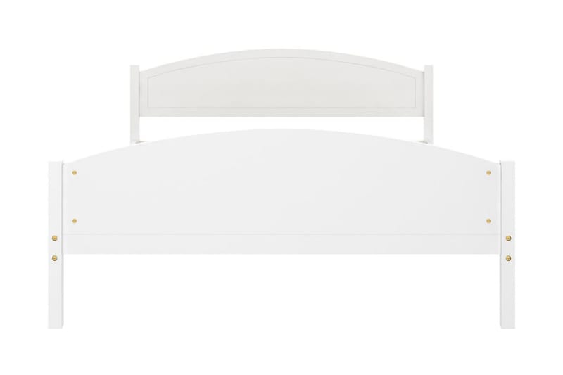 Sängram vit massiv furu 140x200 cm - Vit - Möbler - Sovrum - Sängram & sängstomme