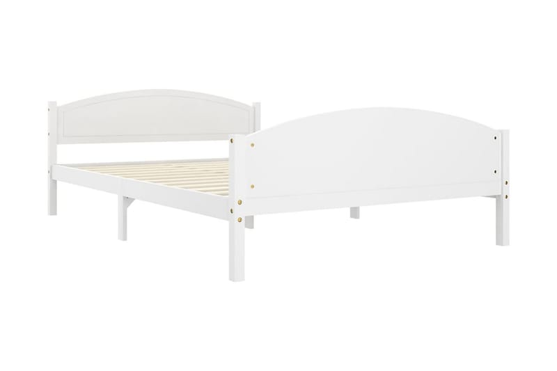 Sängram vit massiv furu 140x200 cm - Vit - Möbler - Sovrum - Sängram & sängstomme