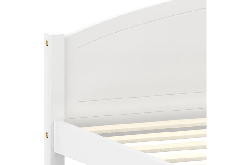 Sängram vit massiv furu 140x200 cm - Vit - Möbler - Sovrum - Sängram & sängstomme