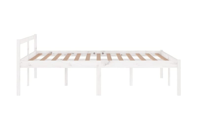 Sängram vit massiv furu 140x200 cm - Vit - Möbler - Sovrum - Sängram & sängstomme