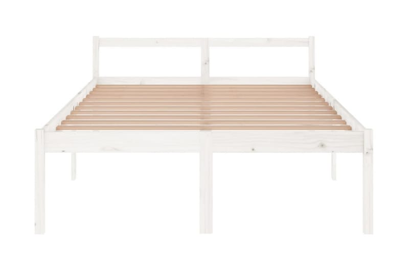 Sängram vit massiv furu 140x200 cm - Vit - Möbler - Sovrum - Sängram & sängstomme