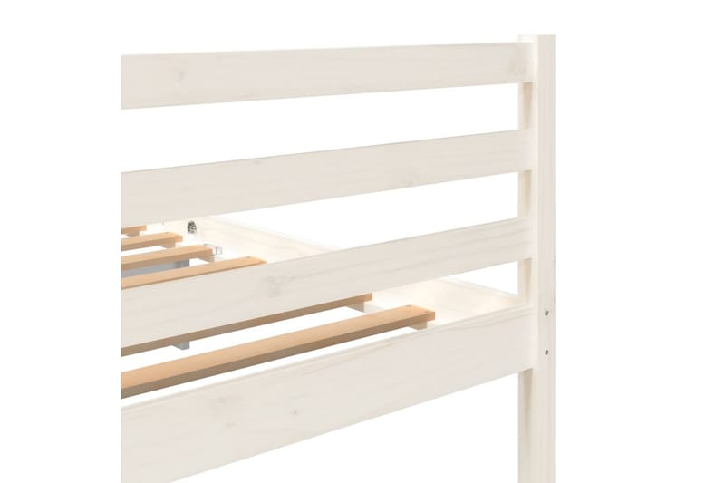Sängram vit massiv furu 140x200 cm - Vit - Möbler - Sovrum - Sängram & sängstomme