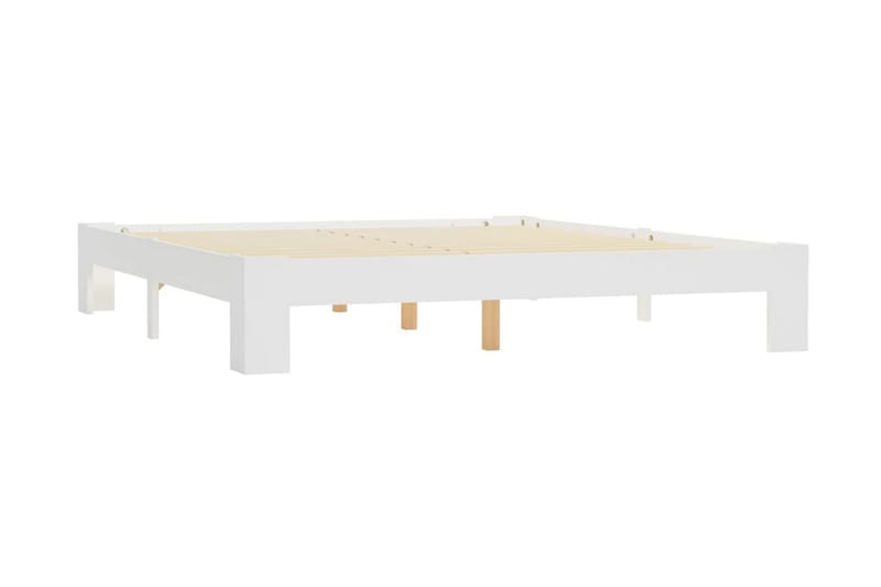 Sängram vit massiv furu 160x200 cm - Vit - Möbler - Sovrum - Sängram & sängstomme