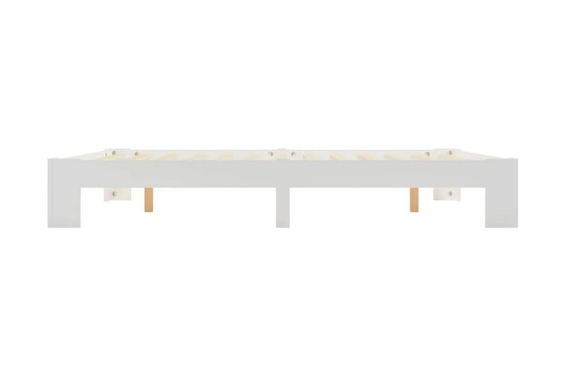 Sängram vit massiv furu 160x200 cm - Vit - Möbler - Sovrum - Sängram & sängstomme