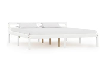 Sängram vit massiv furu 160x200 cm