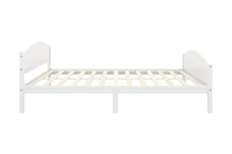 Sängram vit massiv furu 160x200 cm - Vit - Möbler - Sovrum - Sängram & sängstomme