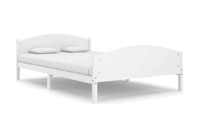 Sängram vit massiv furu 160x200 cm - Vit - Möbler - Sovrum - Sängram & sängstomme