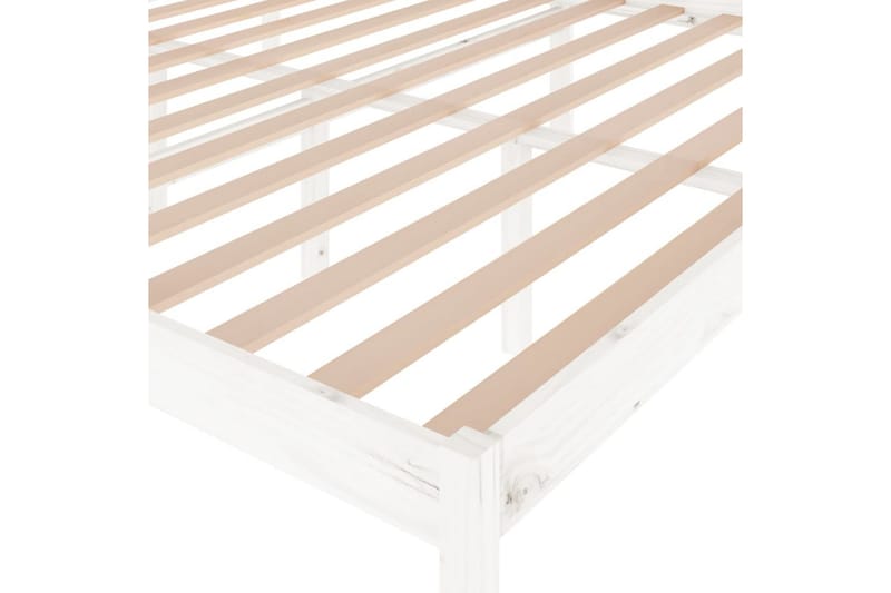 Sängram vit massiv furu 180x200 cm 6FT - Vit - Möbler - Sovrum - Sängram & sängstomme