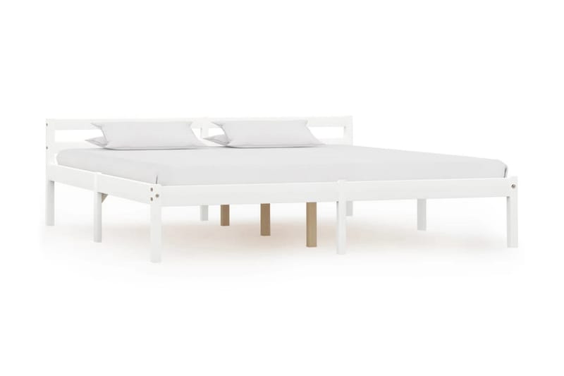Sängram vit massiv furu 180x200 cm - Vit - Möbler - Sovrum - Sängram & sängstomme