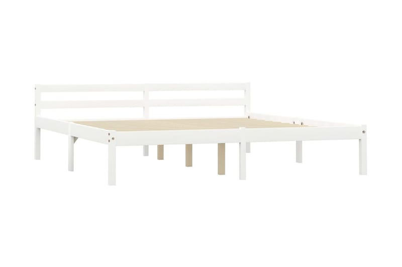 Sängram vit massiv furu 180x200 cm - Vit - Möbler - Sovrum - Sängram & sängstomme