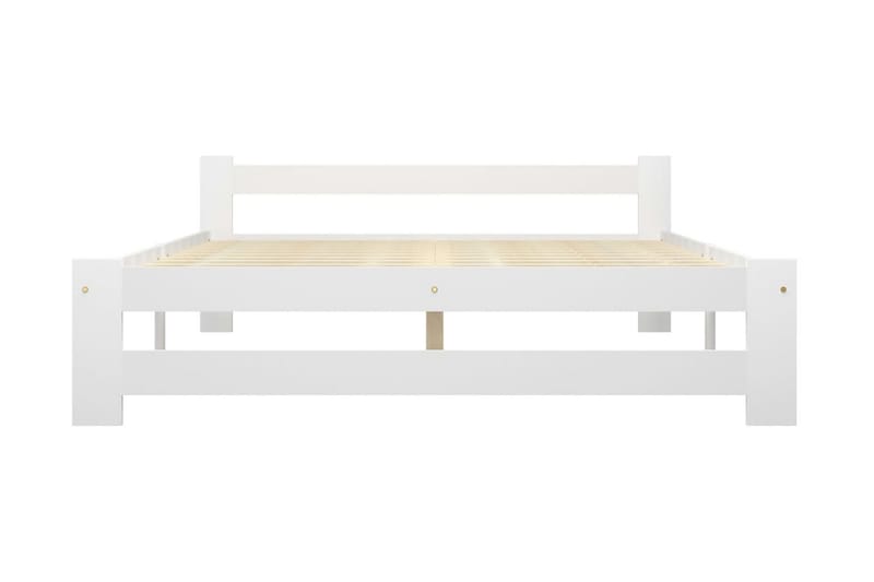 Sängram vit massiv furu 180x200 cm - Vit - Möbler - Sovrum - Sängram & sängstomme