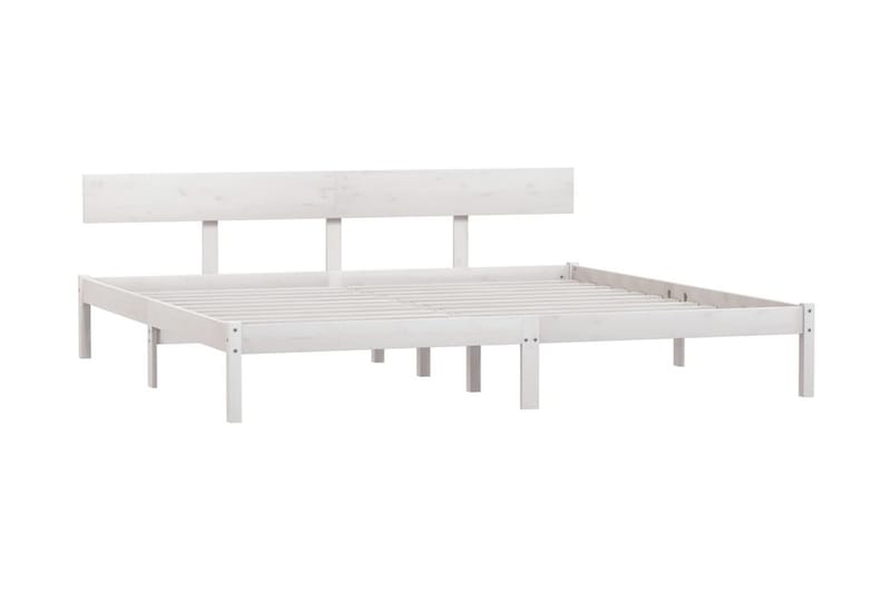 Sängram vit massiv furu 180x200 cm - Vit - Möbler - Sovrum - Sängram & sängstomme