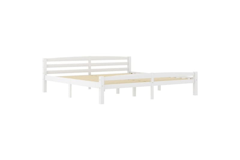 Sängram vit massiv furu 200x200 cm - Vit - Möbler - Sovrum - Sängram & sängstomme