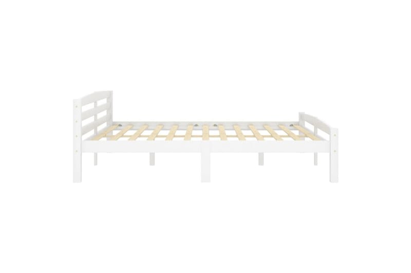 Sängram vit massiv furu 200x200 cm - Vit - Möbler - Sovrum - Sängram & sängstomme