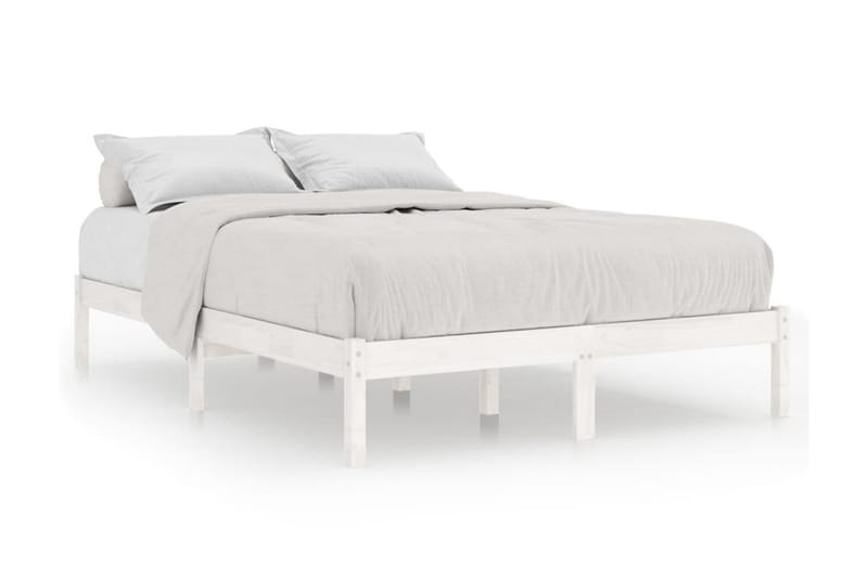 Sängram vit massiv furu 200x200 cm - Vit - Möbler - Sovrum - Sängram & sängstomme