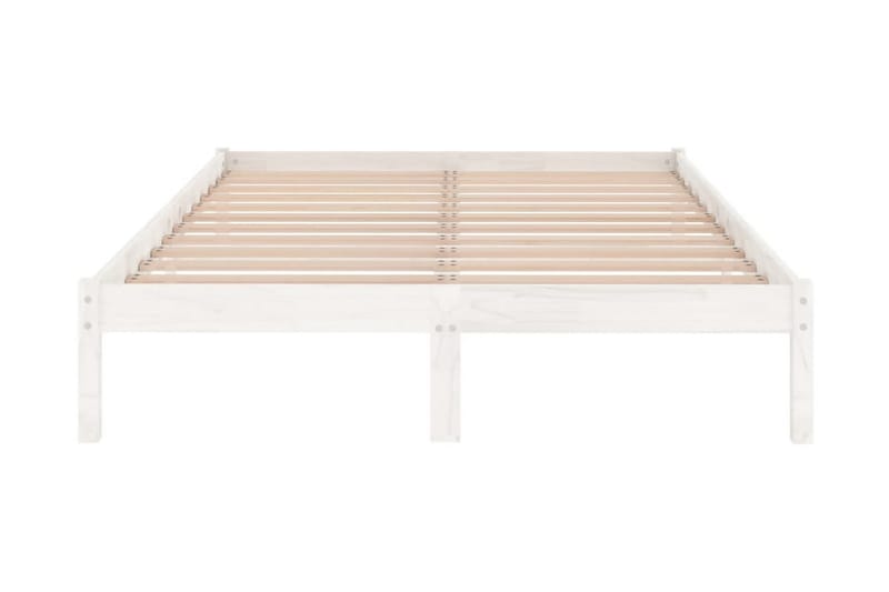 Sängram vit massiv furu 200x200 cm - Vit - Möbler - Sovrum - Sängram & sängstomme