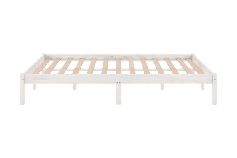 Sängram vit massiv furu 200x200 cm - Vit - Möbler - Sovrum - Sängram & sängstomme