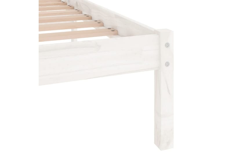 Sängram vit massiv furu 200x200 cm - Vit - Möbler - Sovrum - Sängram & sängstomme