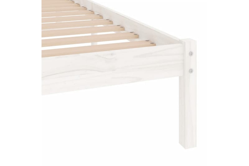 Sängram vit massiv furu 75x190 cm - Vit - Möbler - Sovrum - Sängram & sängstomme