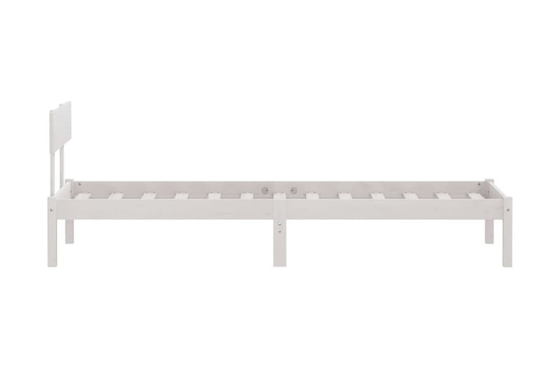 Sängram vit massiv furu 90x190 cm - Vit - Möbler - Sovrum - Sängram & sängstomme