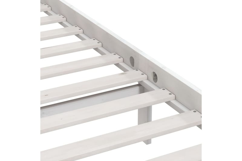 Sängram vit massiv furu 90x190 cm - Vit - Möbler - Sovrum - Sängram & sängstomme