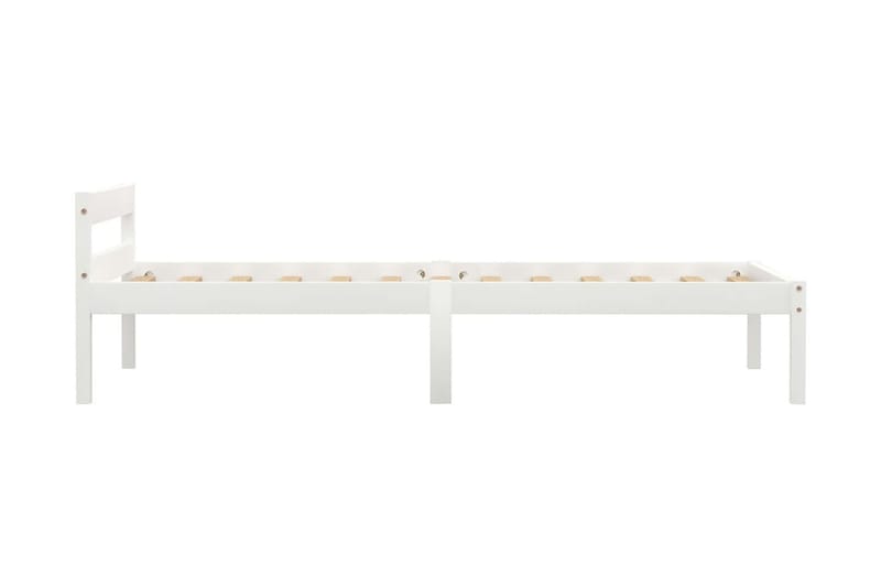 Sängram vit massiv furu 90x200 cm - Vit - Möbler - Sovrum - Sängram & sängstomme