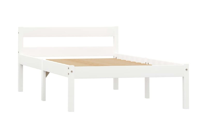 Sängram vit massiv furu 90x200 cm - Vit - Möbler - Sovrum - Sängram & sängstomme