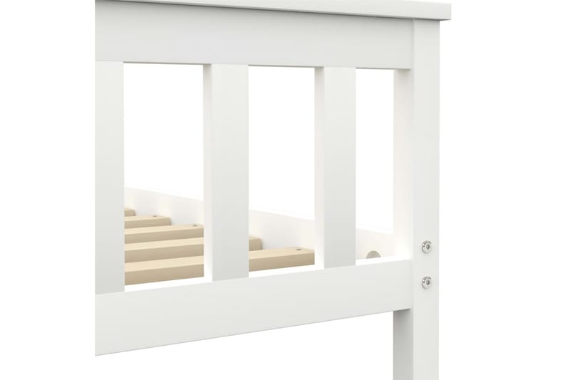 Sängram vit massiv furu 90x200 cm - Vit - Möbler - Sovrum - Sängram & sängstomme