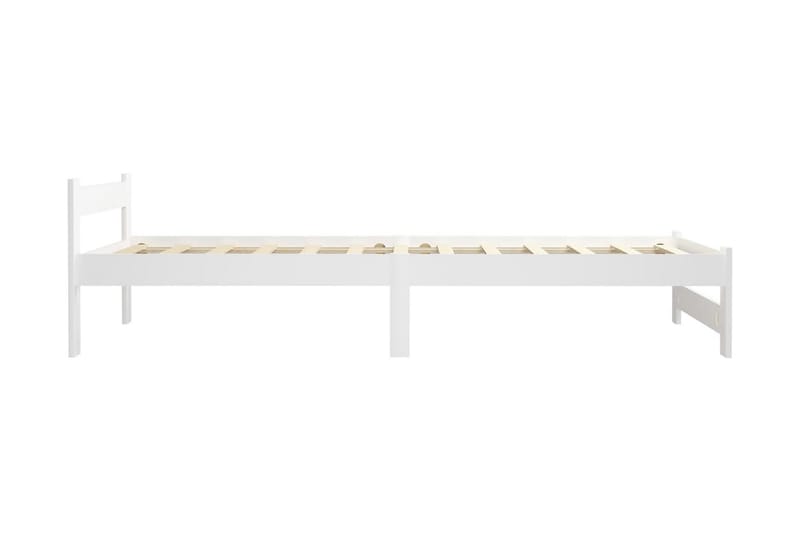 Sängram vit massiv furu 90x200 cm - Vit - Möbler - Sovrum - Sängram & sängstomme