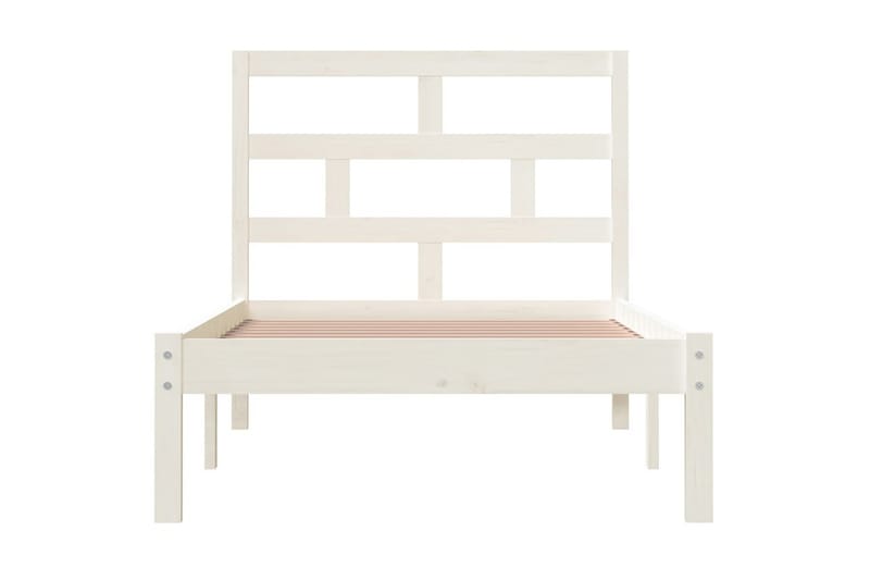 Sängram vit massiv furu 90x200 cm - Vit - Möbler - Sovrum - Sängram & sängstomme