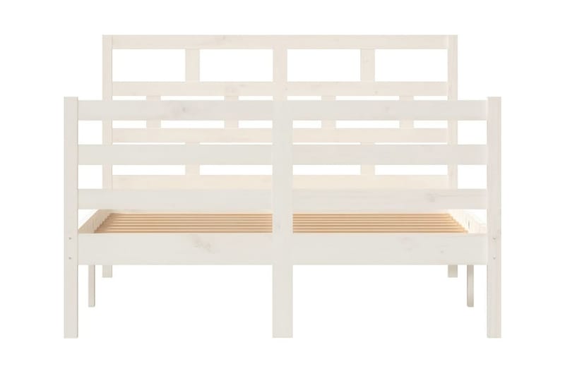 Sängram vit massivt furu 120x200 cm enkelsäng - Vit - Möbler - Sovrum - Sängram & sängstomme
