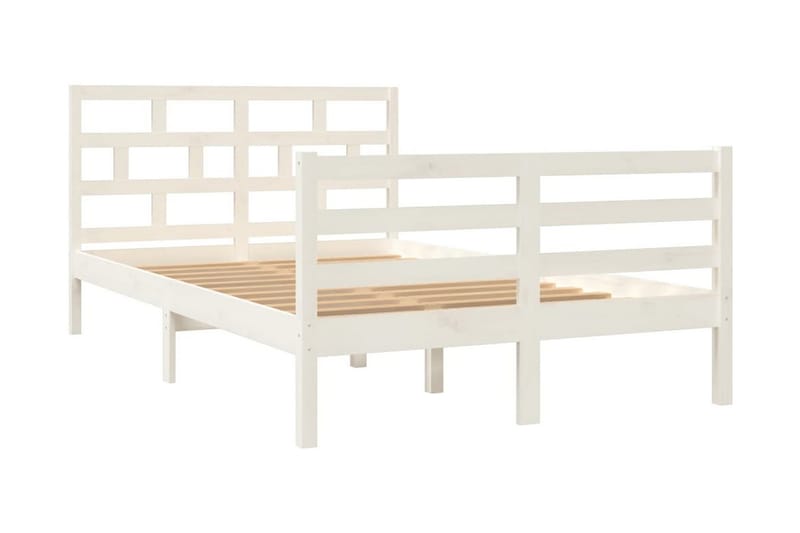 Sängram vit massivt furu 120x200 cm enkelsäng - Vit - Möbler - Sovrum - Sängram & sängstomme