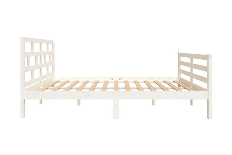 Sängram vit massivt furu 120x200 cm enkelsäng - Vit - Möbler - Sovrum - Sängram & sängstomme