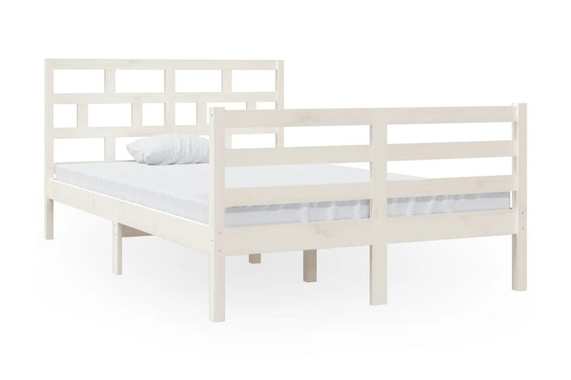 Sängram vit massivt furu 120x200 cm enkelsäng - Vit - Möbler - Sovrum - Sängram & sängstomme