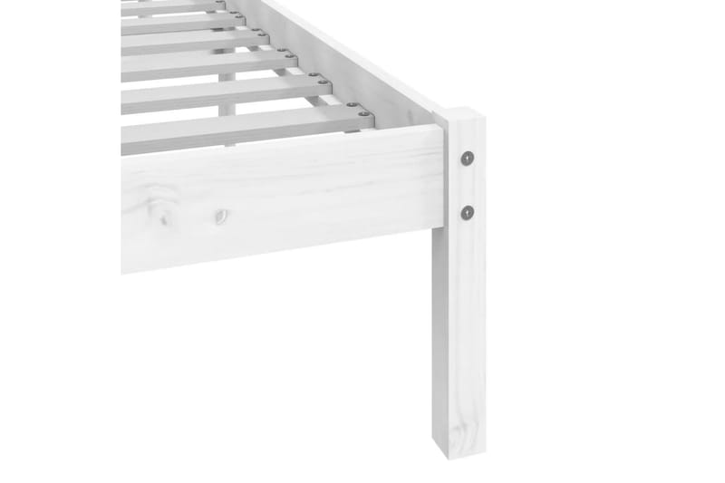 Sängram vit massivt furu 140x200 cm - Vit - Möbler - Sovrum - Sängram & sängstomme