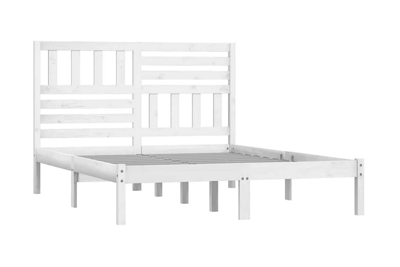 Sängram vit massivt furu 140x200 cm - Vit - Möbler - Sovrum - Sängram & sängstomme