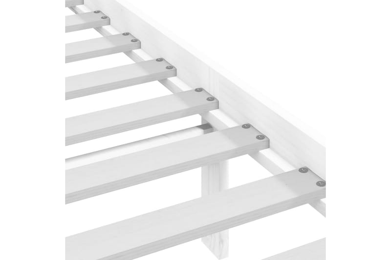 Sängram vit massivt trä 150x200 cm - Vit - Möbler - Sovrum - Sängram & sängstomme