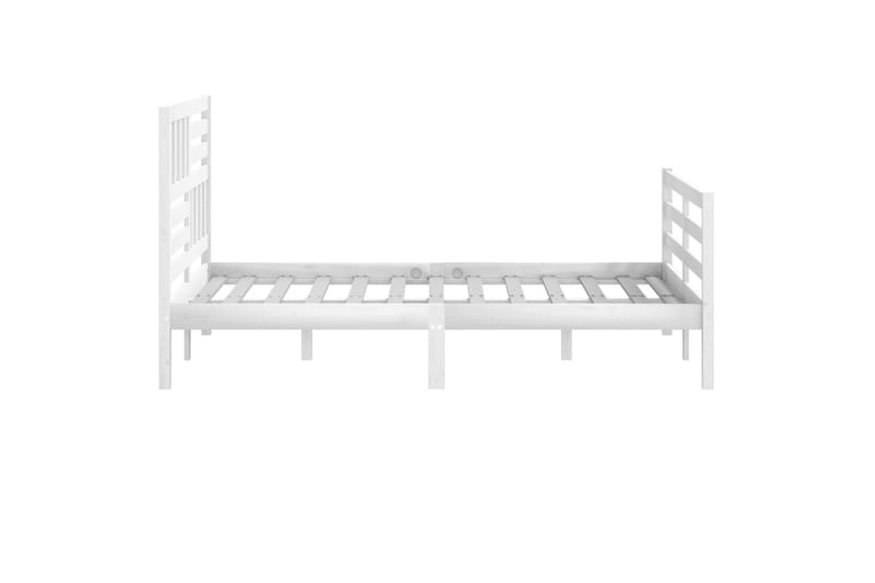 Sängram vit massivt trä 150x200 cm - Vit - Möbler - Sovrum - Sängram & sängstomme