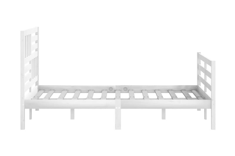 Sängram vit massivt trä 160x200 cm - Vit - Möbler - Sovrum - Sängram & sängstomme