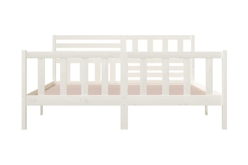 Sängram vit massivt trä 180x200 cm - Vit - Möbler - Sovrum - Sängram & sängstomme