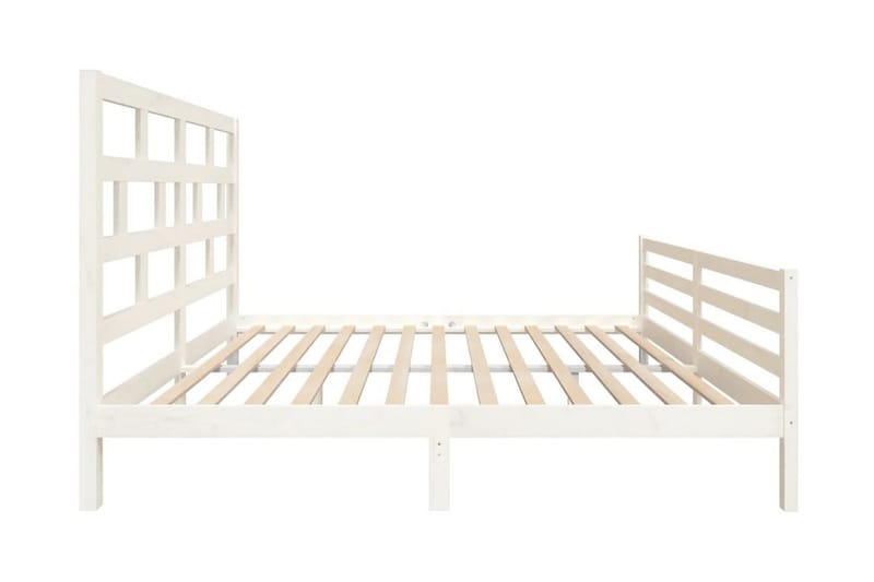 Sängram vit massivt trä 180x200 cm - Vit - Möbler - Sovrum - Sängram & sängstomme