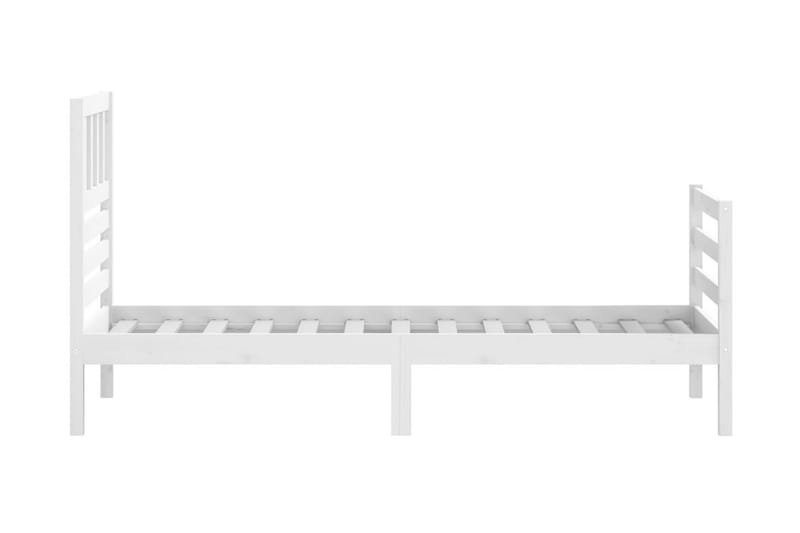 Sängram vit massivt trä 75x190 cm liten enkelsäng - Vit - Möbler - Sovrum - Sängram & sängstomme