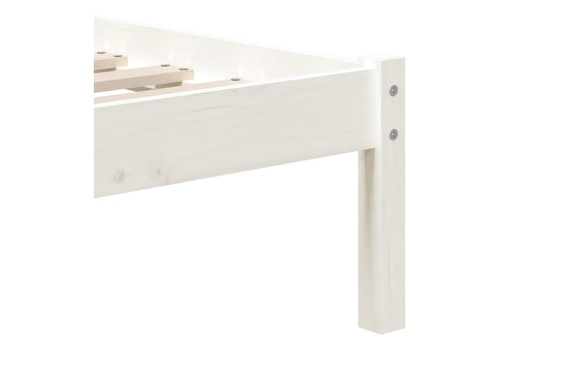 Sängram vit massivt trä 90x190 cm enkelsäng - Vit - Möbler - Sovrum - Sängram & sängstomme