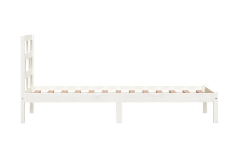 Sängram vit massivt trä 90x190 cm enkelsäng - Vit - Möbler - Sovrum - Sängram & sängstomme
